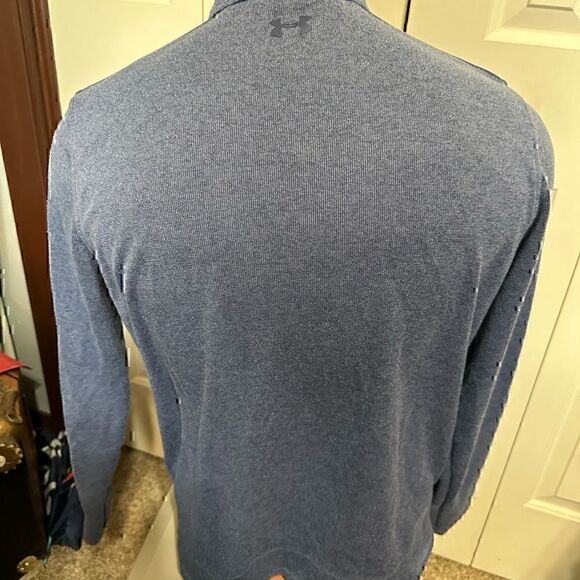 Under Armour Mens Large Blue Half ZIP Pullover - Picture 3 of 5